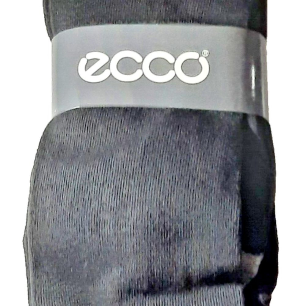 Men's ECCO 3 Pack Black Casual Socks Large New With Tags